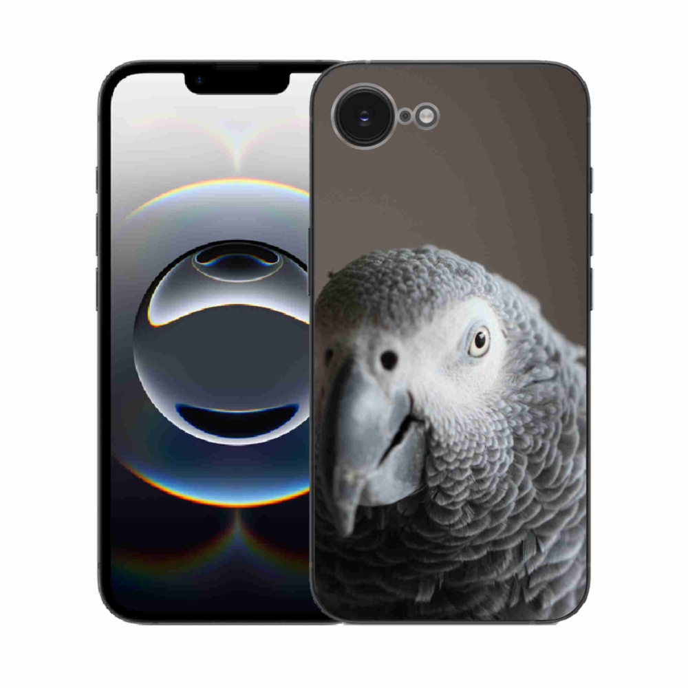 Gélový kryt mmCase na iPhone 16e - papagáj žako 2