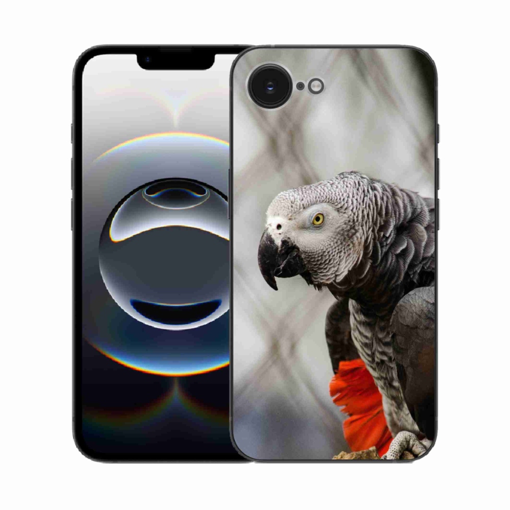Gélový kryt mmCase na iPhone 16e - papagáj žako 3