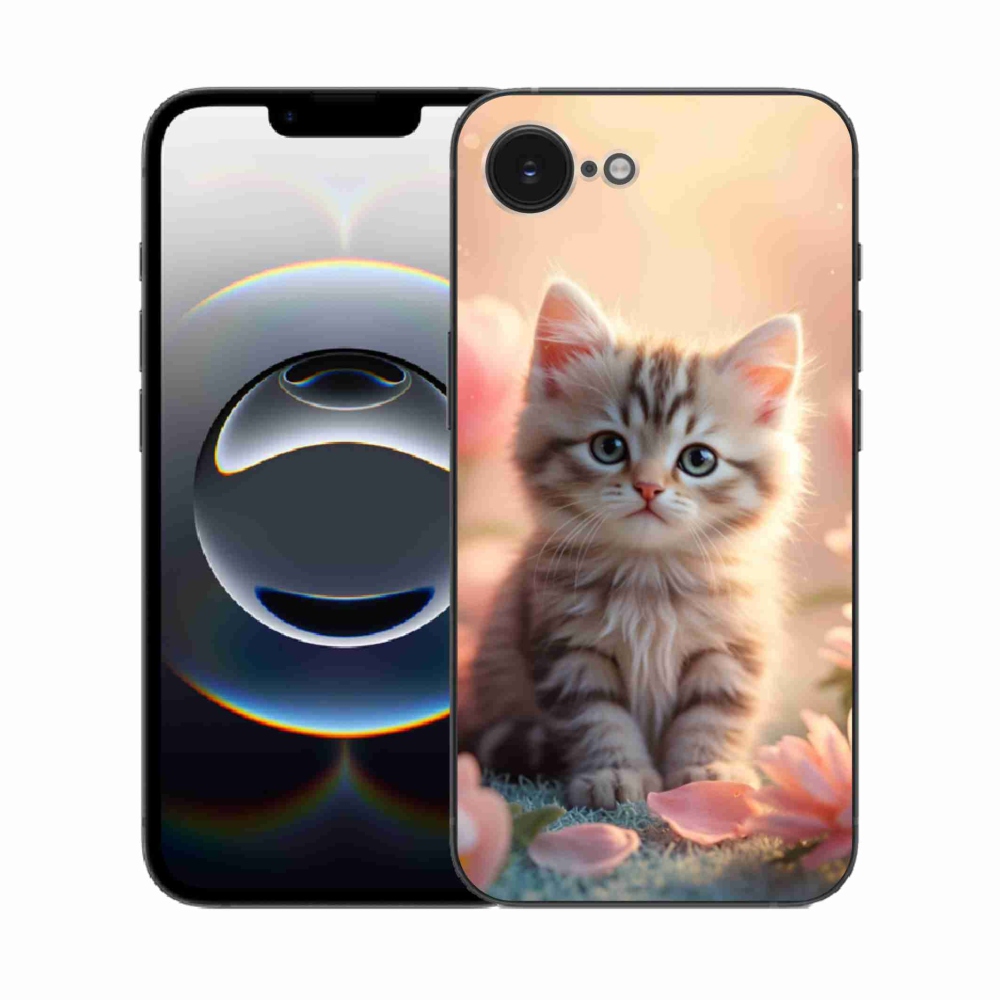 Gélový kryt mmCase na iPhone 16e - roztomilé mačiatko 8