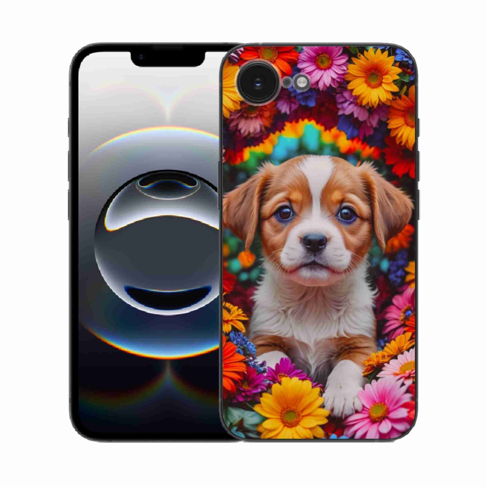 Gélový kryt mmCase na iPhone 16e - roztomilé šteňa