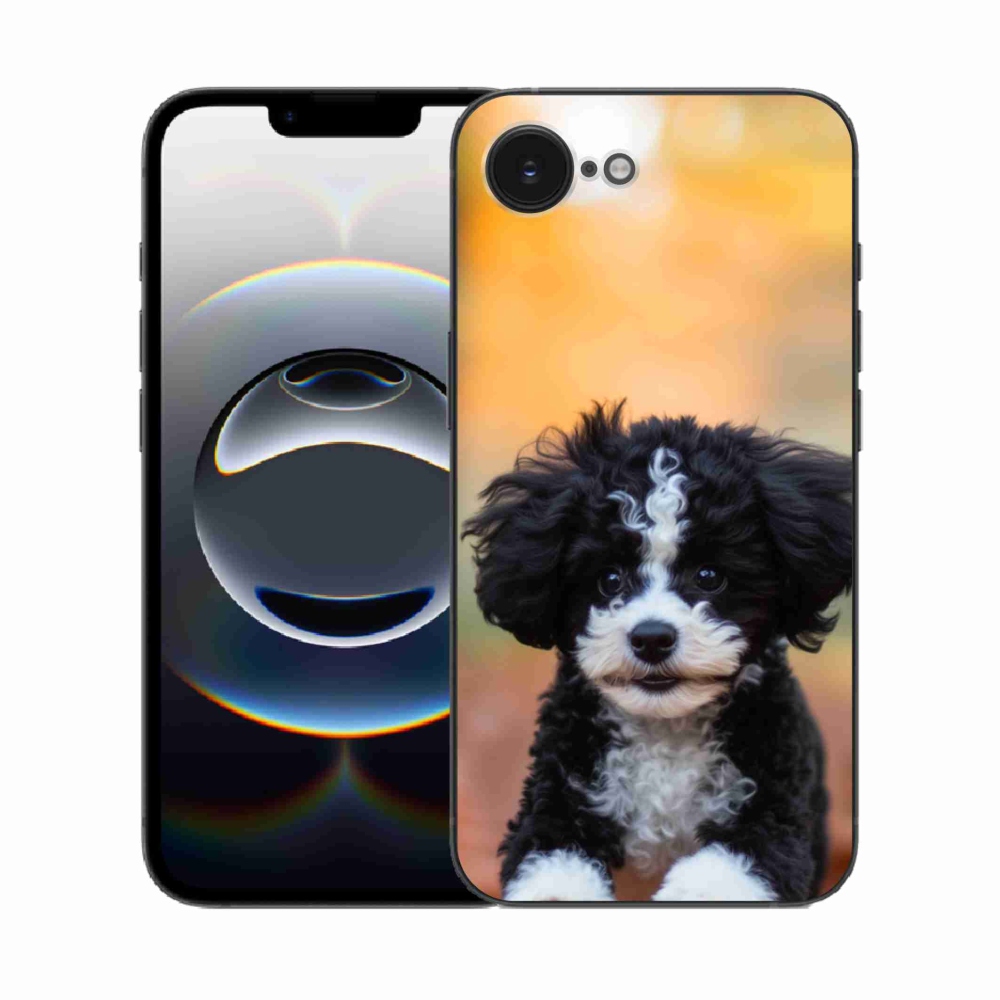 Gélový kryt mmCase na iPhone 16e - roztomilé šteňa 2