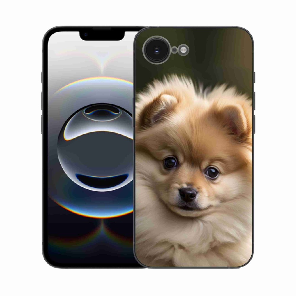 Gélový kryt mmCase na iPhone 16e - roztomilý pomeranian 2
