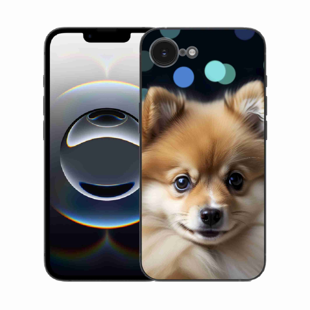 Gélový kryt mmCase na iPhone 16e - roztomilý pomeranian