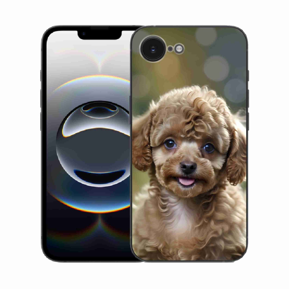 Gélový kryt mmCase na iPhone 16e - roztomilý pudel