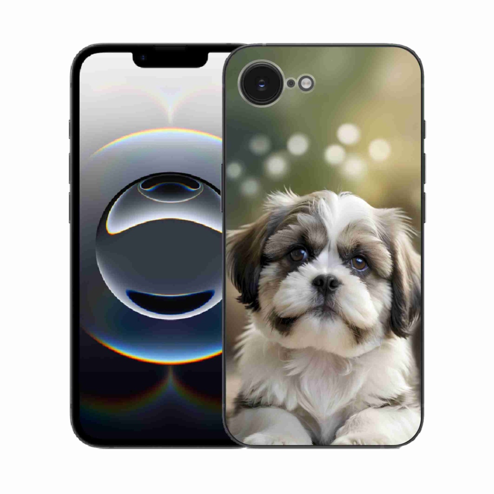Gélový kryt mmCase na iPhone 16e - roztomilý shih-tzu