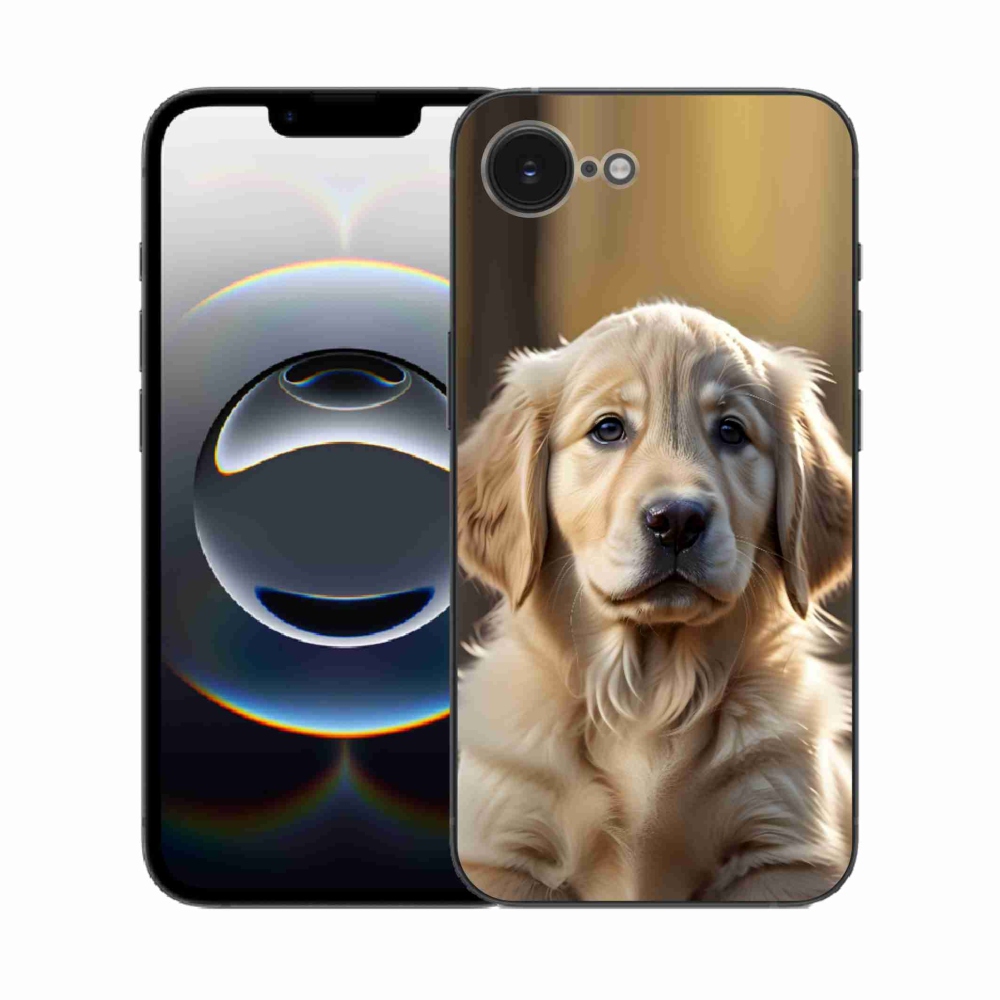 Gélový kryt mmCase na iPhone 16e - roztomilý zlatý retriever