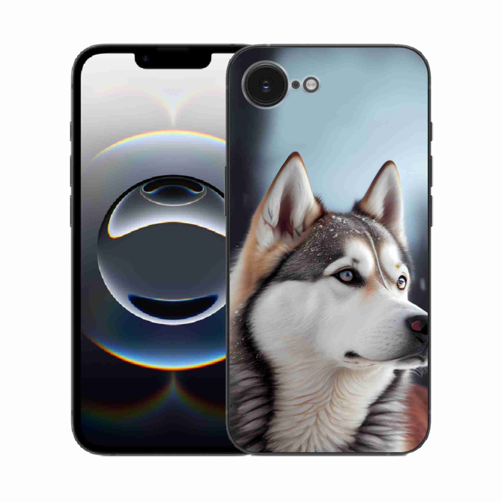 Gélový kryt mmCase na iPhone 16e - sibírsky husky