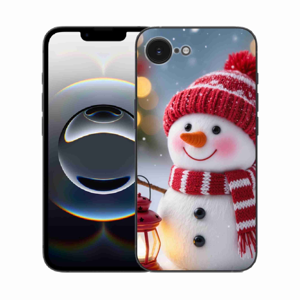 Gélový kryt mmCase na iPhone 16e - snehuliak 2