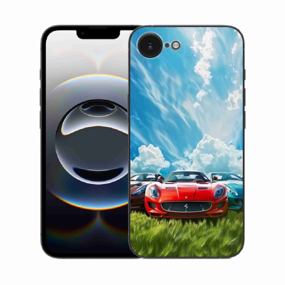 Gélový kryt mmCase na iPhone 16e - športové vozidlá