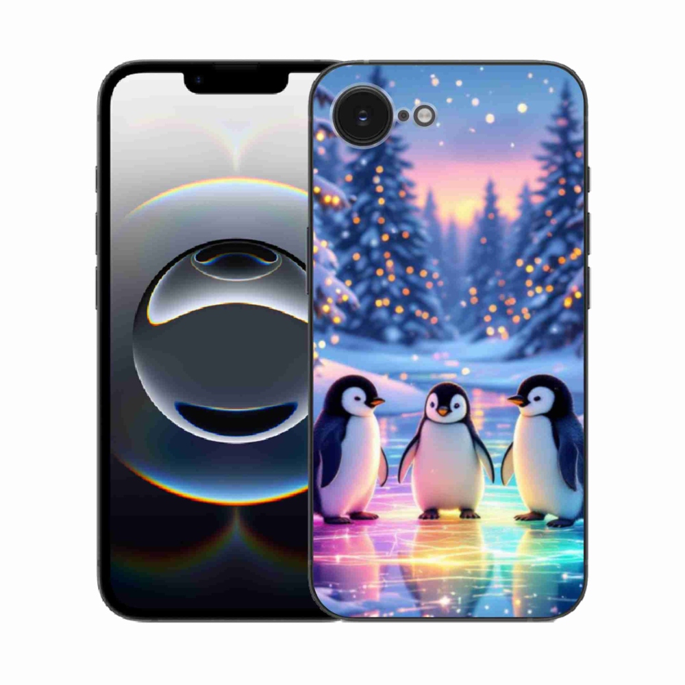 Gélový kryt mmCase na iPhone 16e - tučniaky