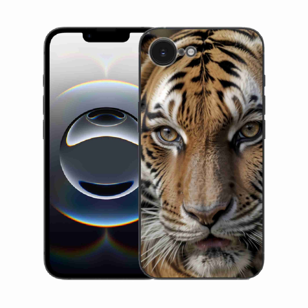 Gélový kryt mmCase na iPhone 16e - tigrie pohľad