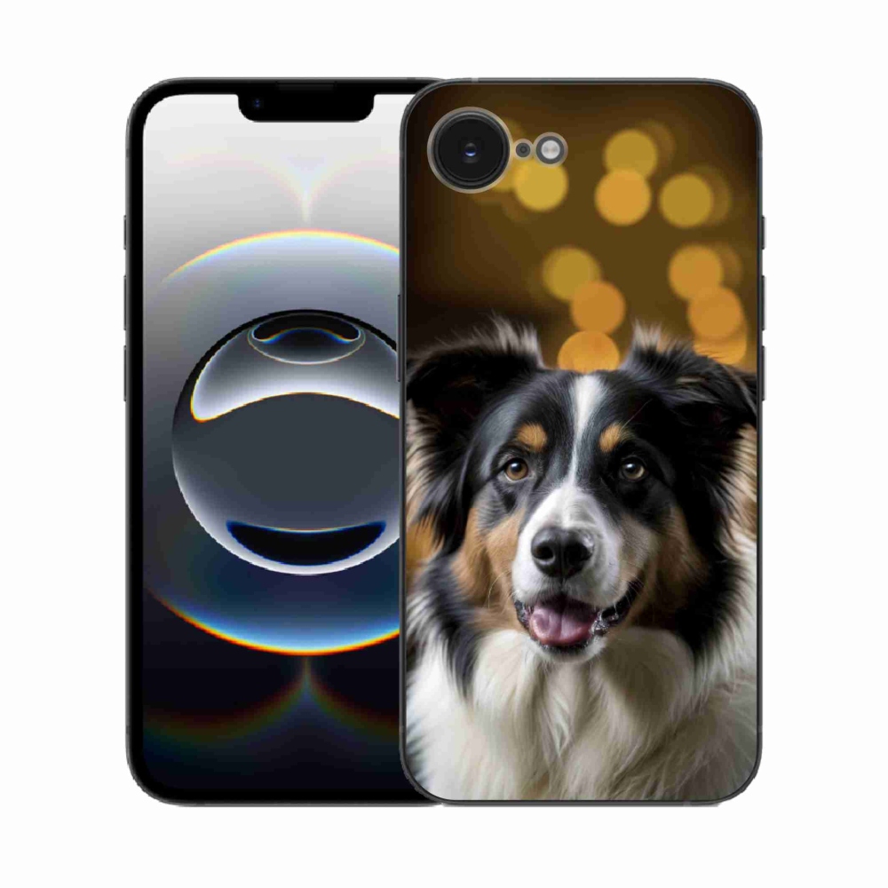 Gélový kryt mmCase na iPhone 16e - usmievavý austrálsky ovčiak