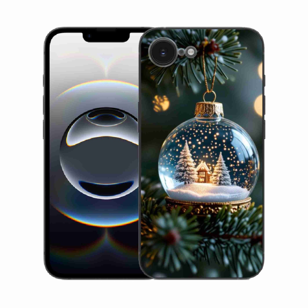 Gélový kryt mmCase na iPhone 16e - vianočné gule 2