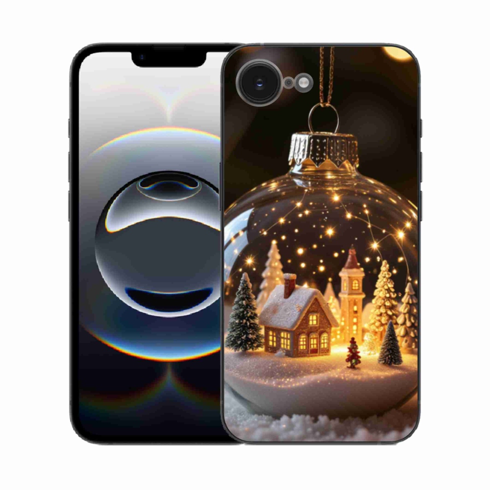 Gélový kryt mmCase na iPhone 16e - vianočné gule 3