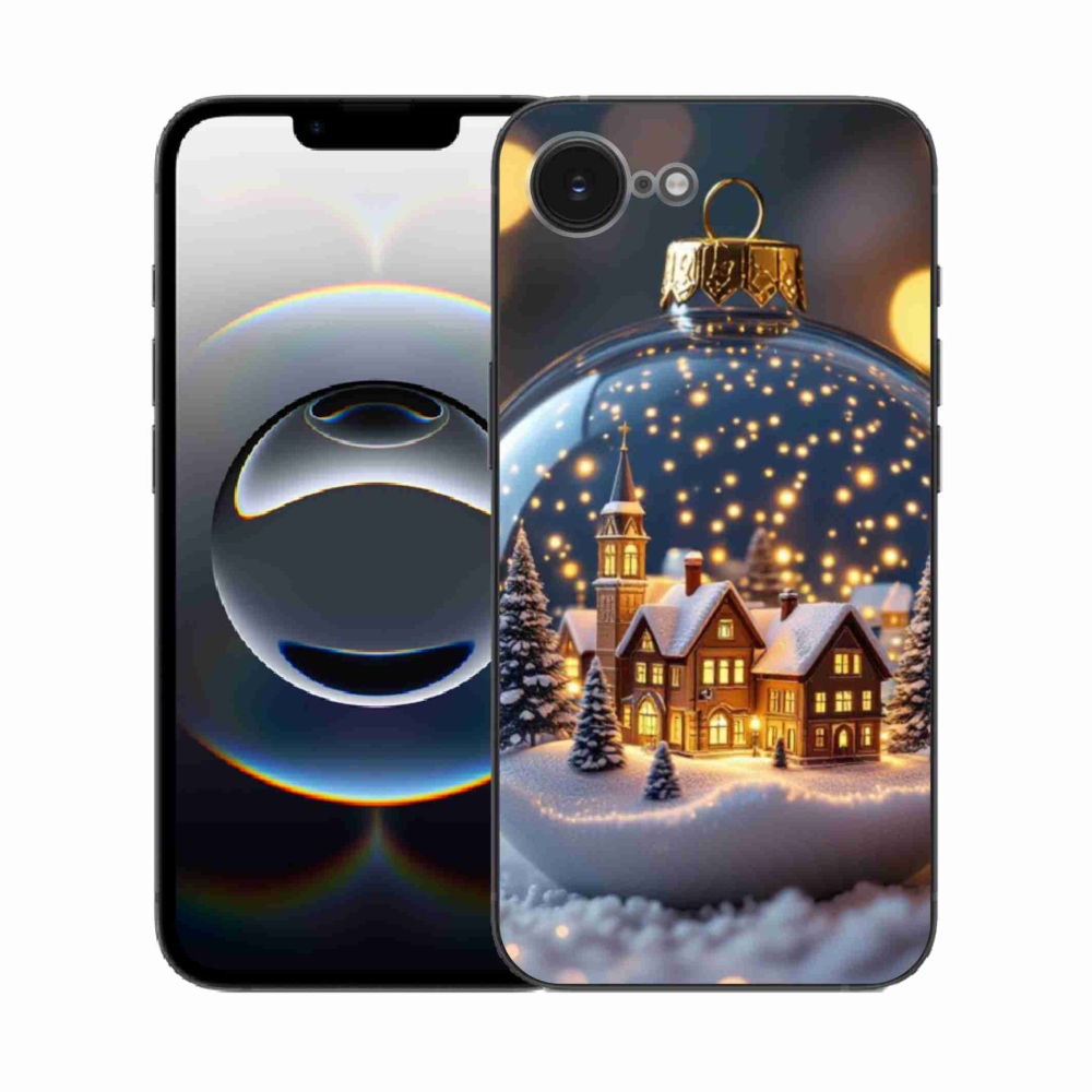 Gélový kryt mmCase na iPhone 16e - vianočné gule 4