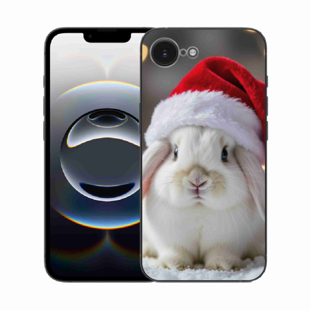 Gélový kryt mmCase na iPhone 16e - vianočný králik
