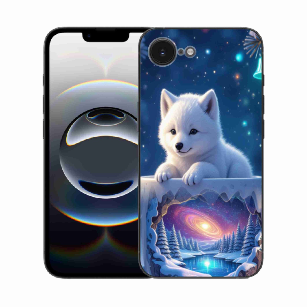 Gélový kryt mmCase na iPhone 16e - vianočné šteňa