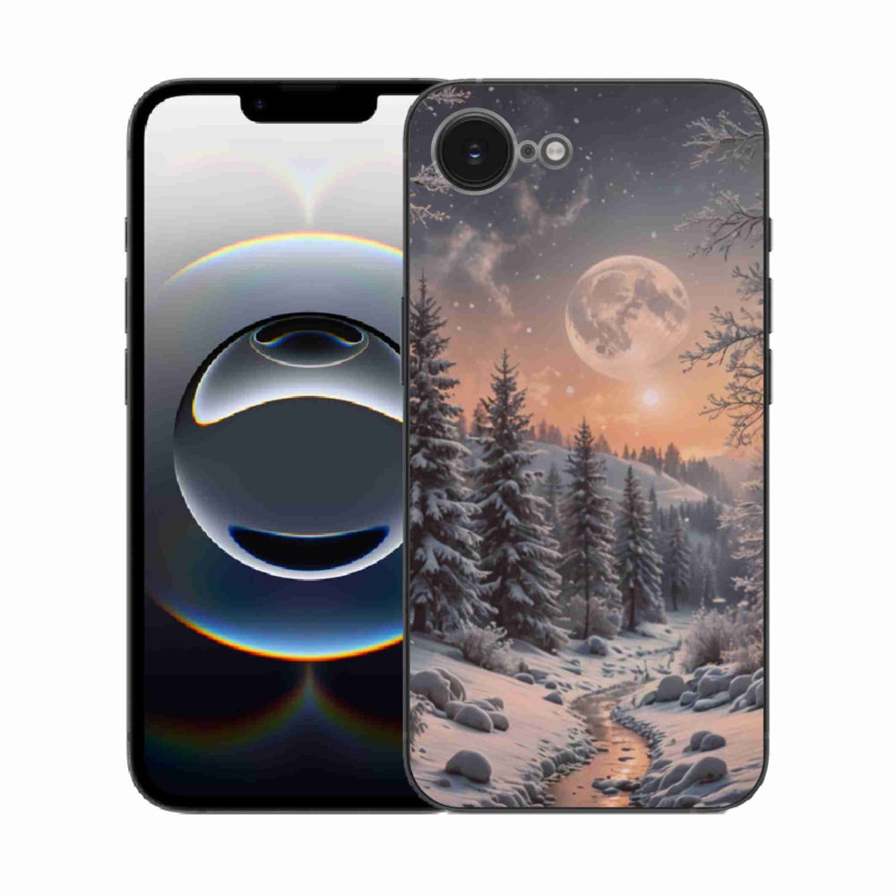 Gélový kryt mmCase na iPhone 16e - zimná krajina 2