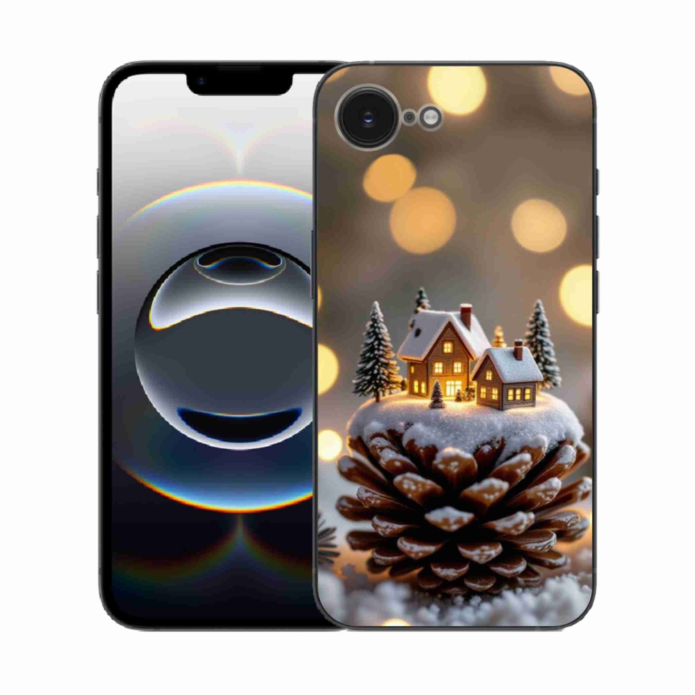 Gélový kryt mmCase na iPhone 16e - zimná dedinka
