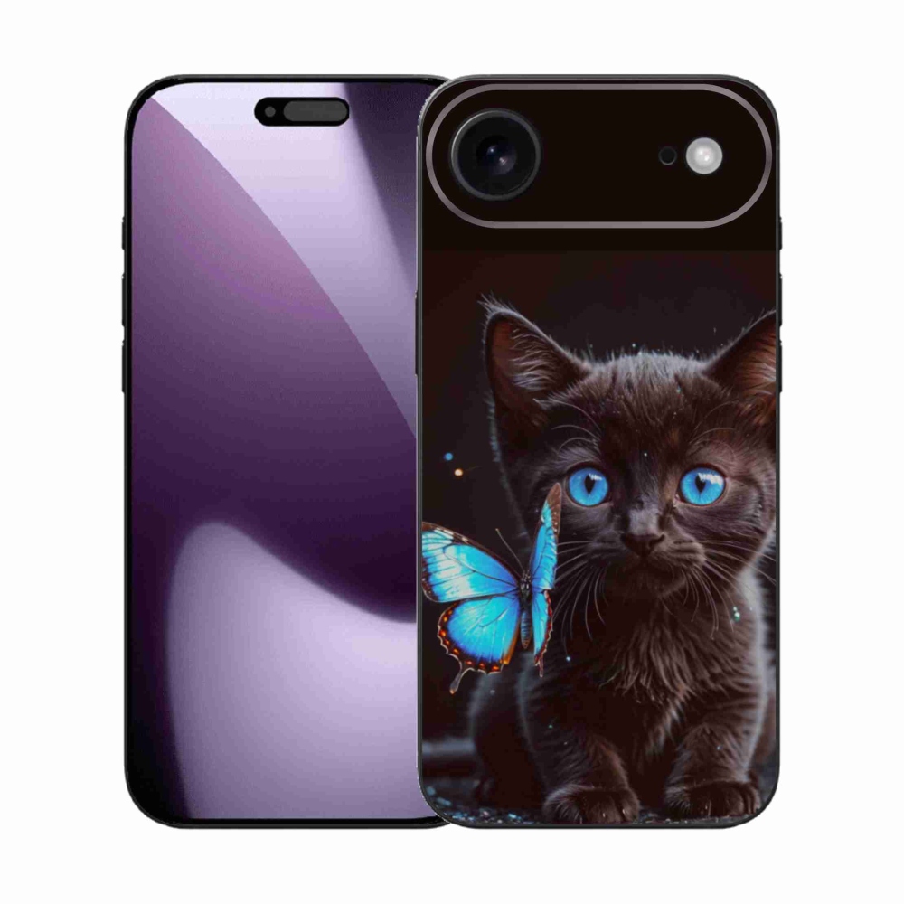 Gélový kryt mmCase na iPhone 17 Air - čierne mačiatko 3