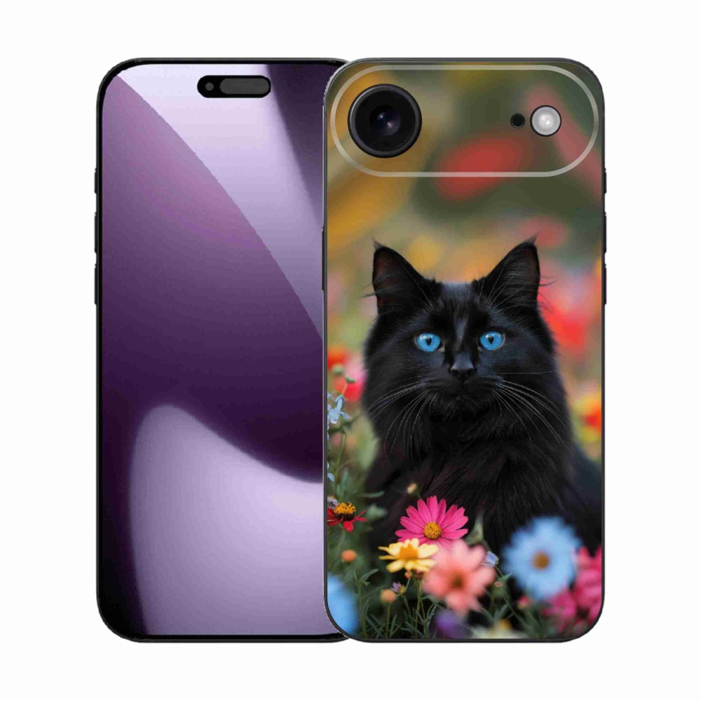 Gélový kryt mmCase na iPhone 17 Air - čierne mačiatko 4
