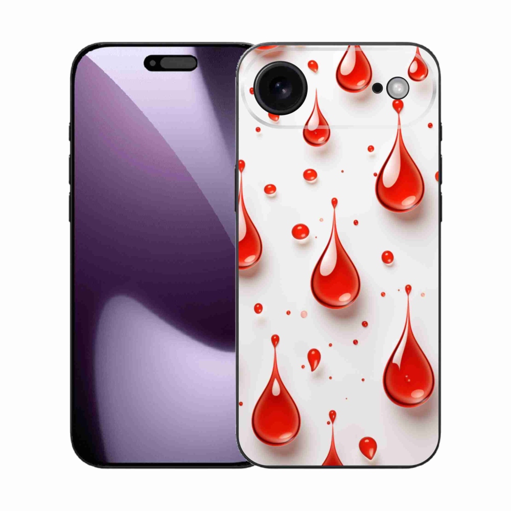 Gélový kryt mmCase na iPhone 17 Air - červené kvapky