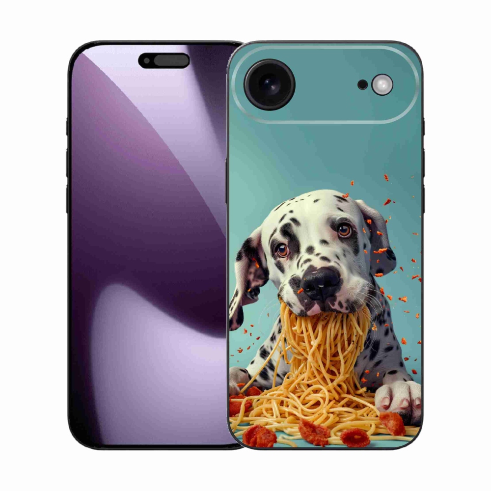 Gélový kryt mmCase na iPhone 17 Air - dalmatín a špagety