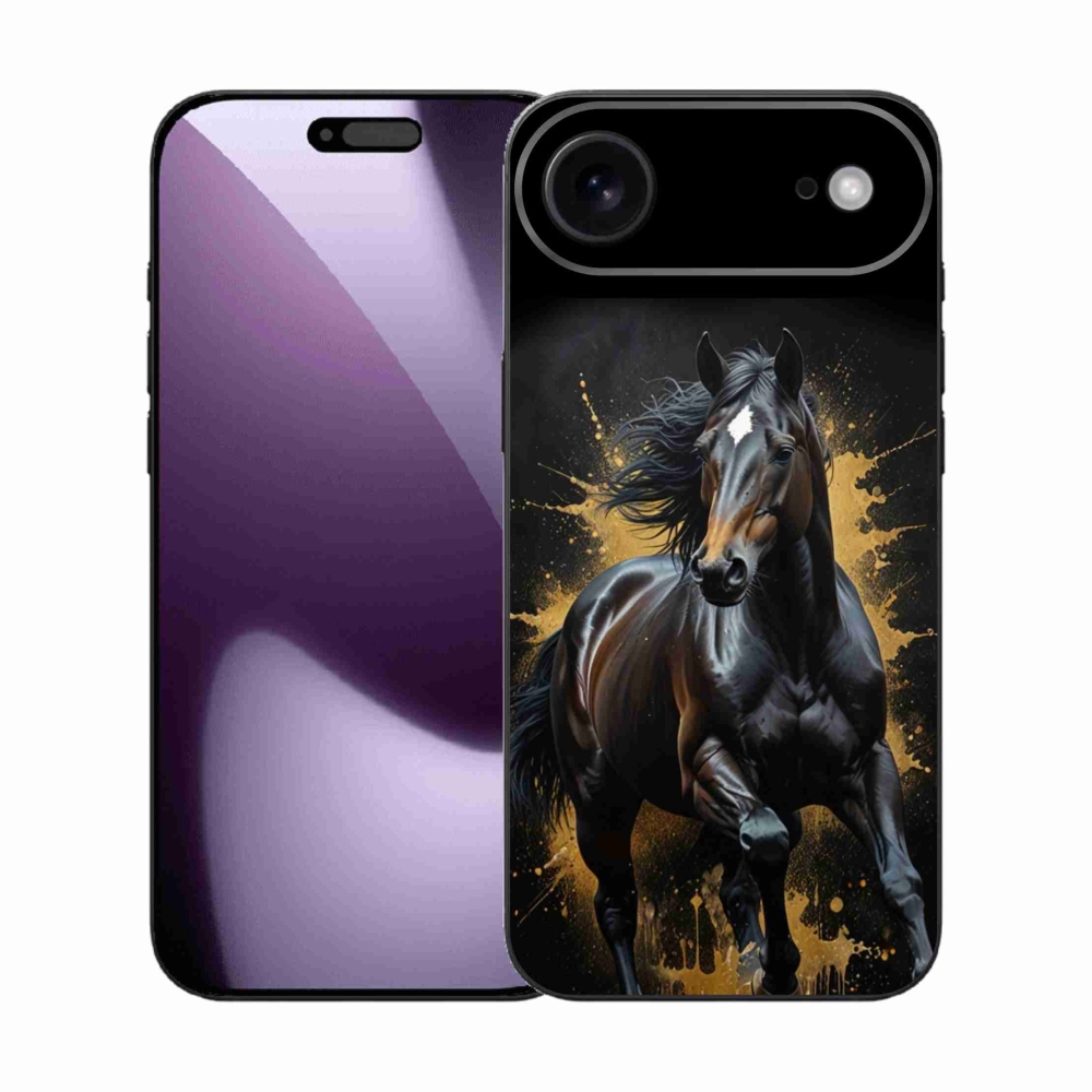 Gélový kryt mmCase na iPhone 17 Air - elegantný čierny žrebec