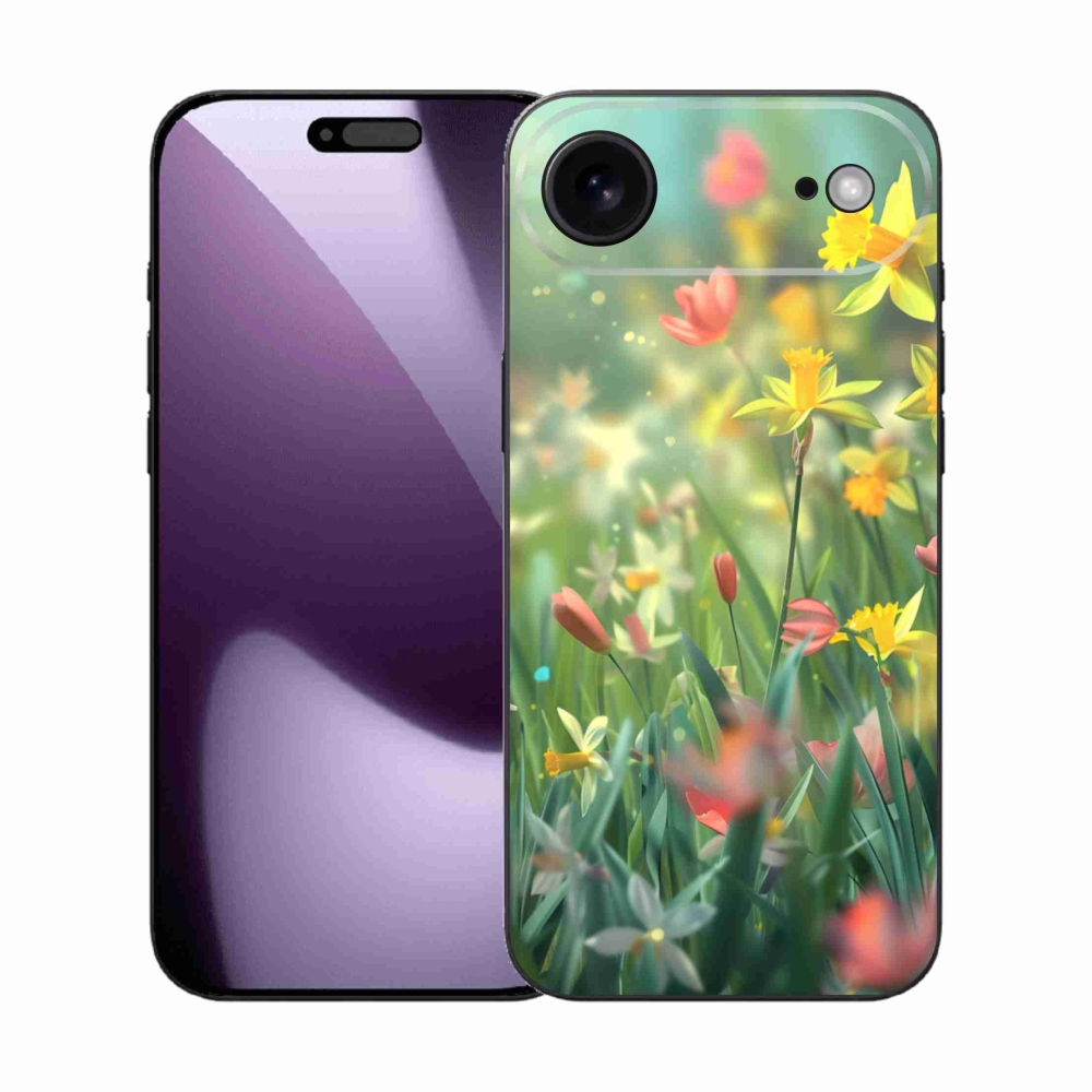 Gélový kryt mmCase na iPhone 17 Air - jarné kvety