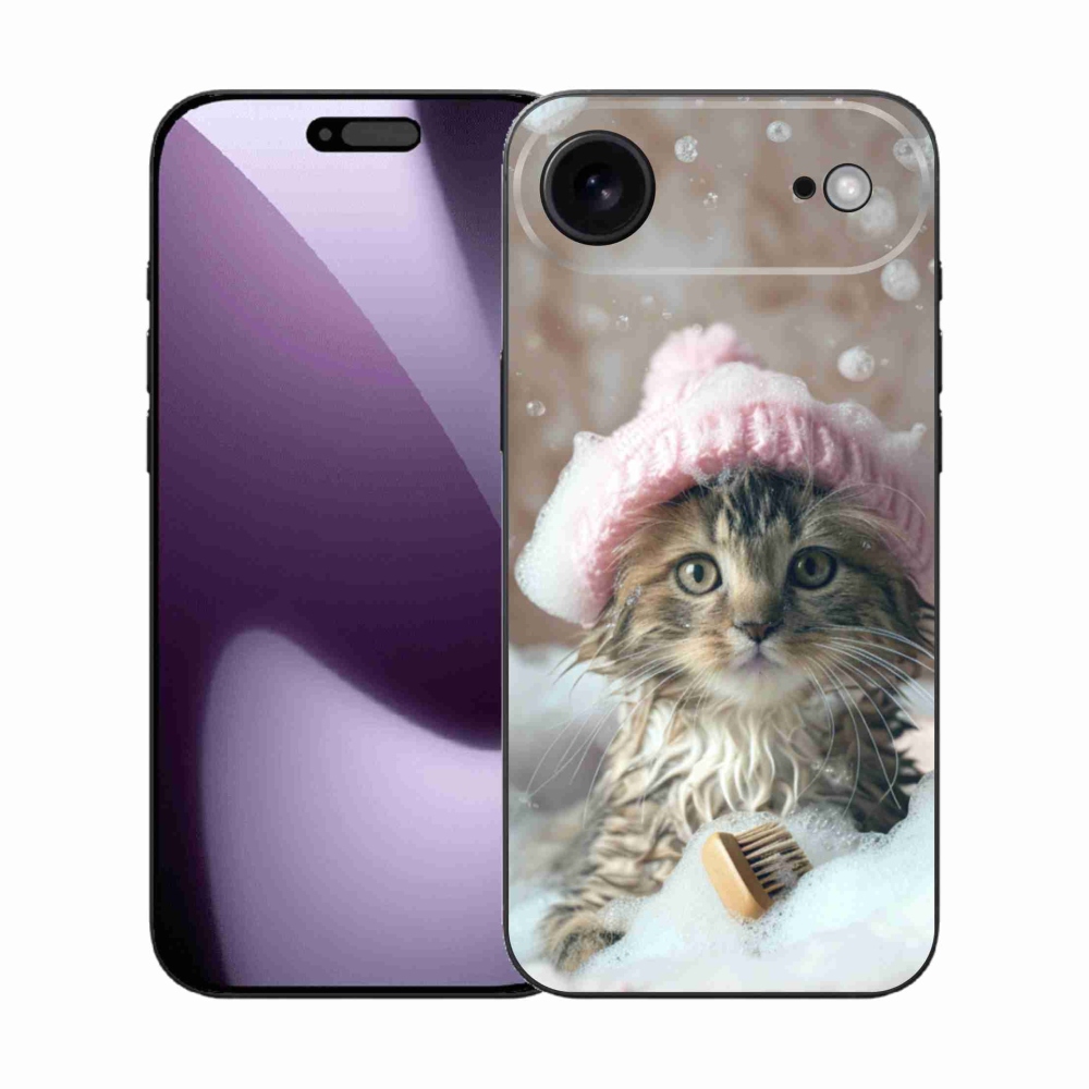 Gélový kryt mmCase na iPhone 17 Air - mačiatko a kúpeľ