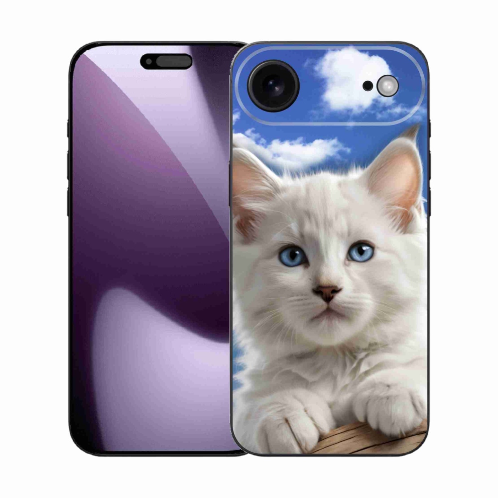 Gélový kryt mmCase na iPhone 17 Air - mačiatko a oblaky