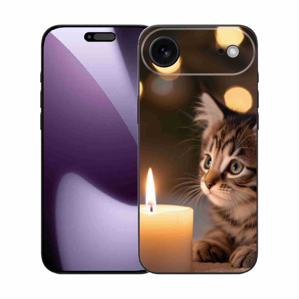 Gélový kryt mmCase na iPhone 17 Air - mačiatko a sviečka