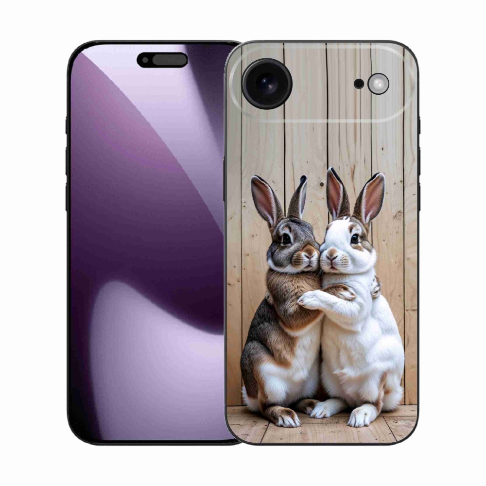Gélový kryt mmCase na iPhone 17 Air - králičie pár