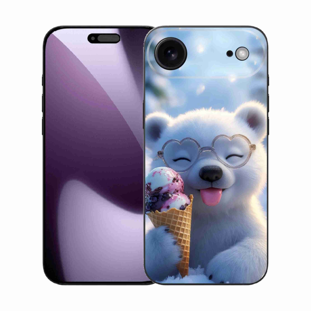 Gélový kryt mmCase na iPhone 17 Air - medvedík so zmrzlinou