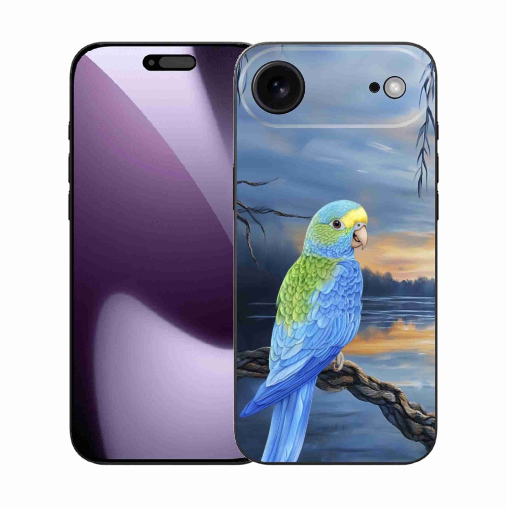 Gélový kryt mmCase na iPhone 17 Air - modrý papagáj