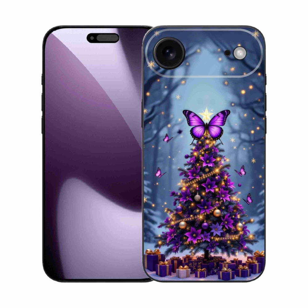 Gélový kryt mmCase na iPhone 17 Air - motýlí vianočný stromček