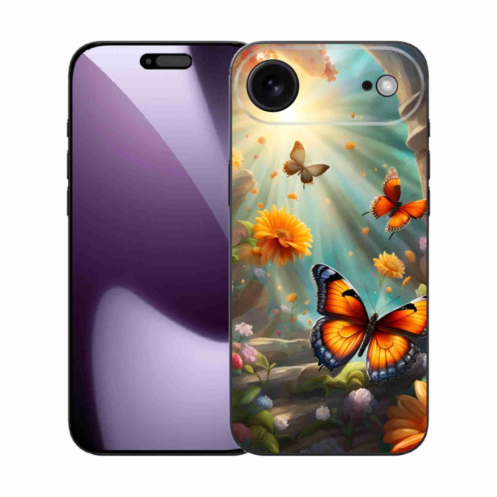 Gélový kryt mmCase na iPhone 17 Air - motýlia záhrada 2