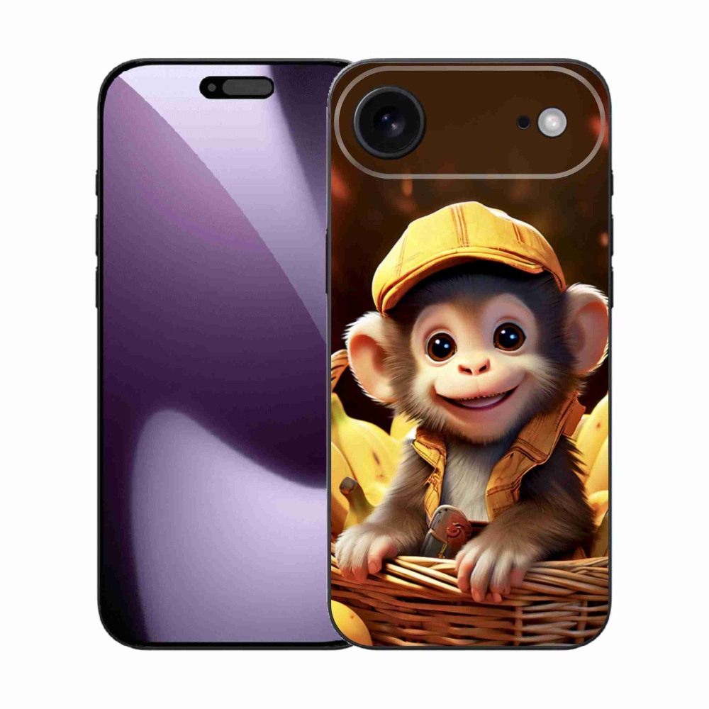 Gélový kryt mmCase na iPhone 17 Air - opice v košíku