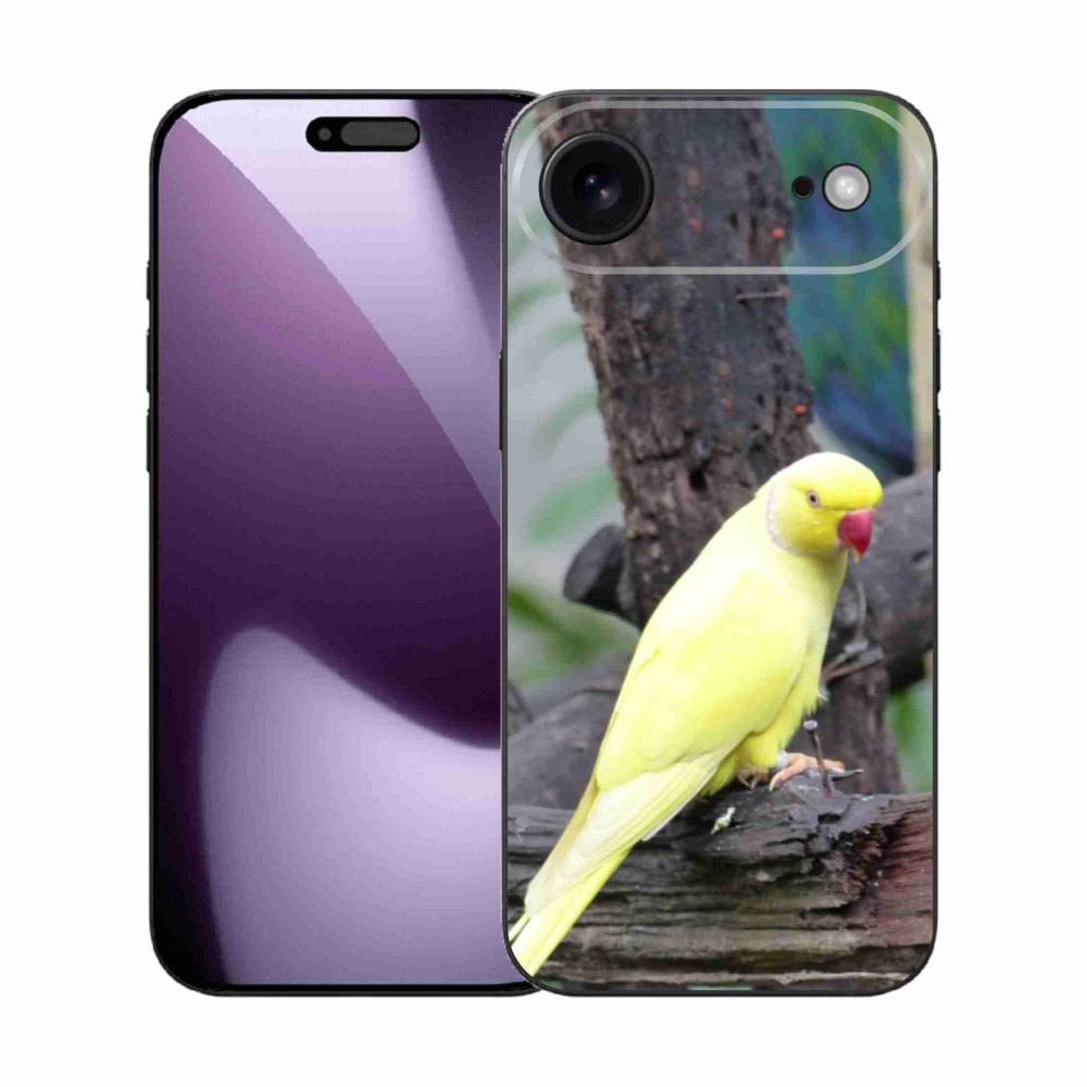 Gélový kryt mmCase na iPhone 17 Air - papagáj alexander žltý