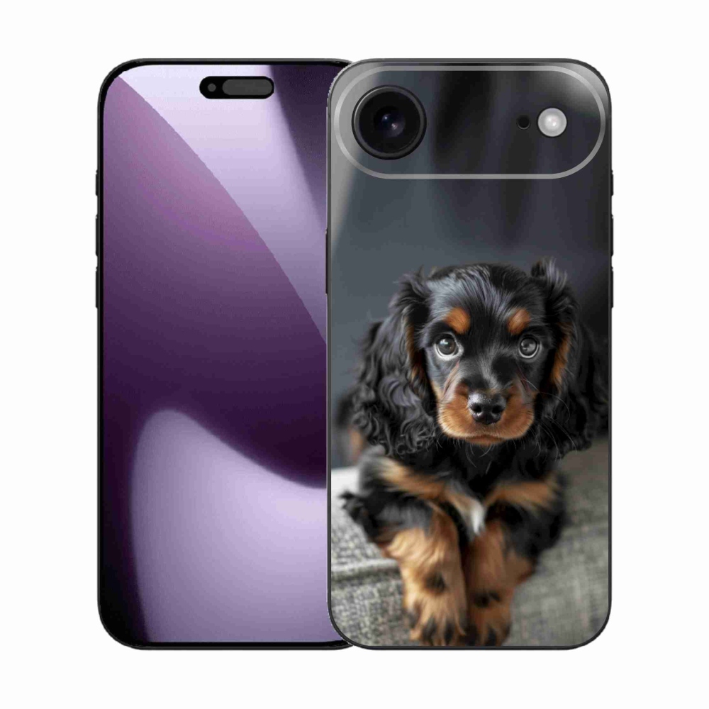 Gélový kryt mmCase na iPhone 17 Air - roztomilý dlhosrstý jazvečík