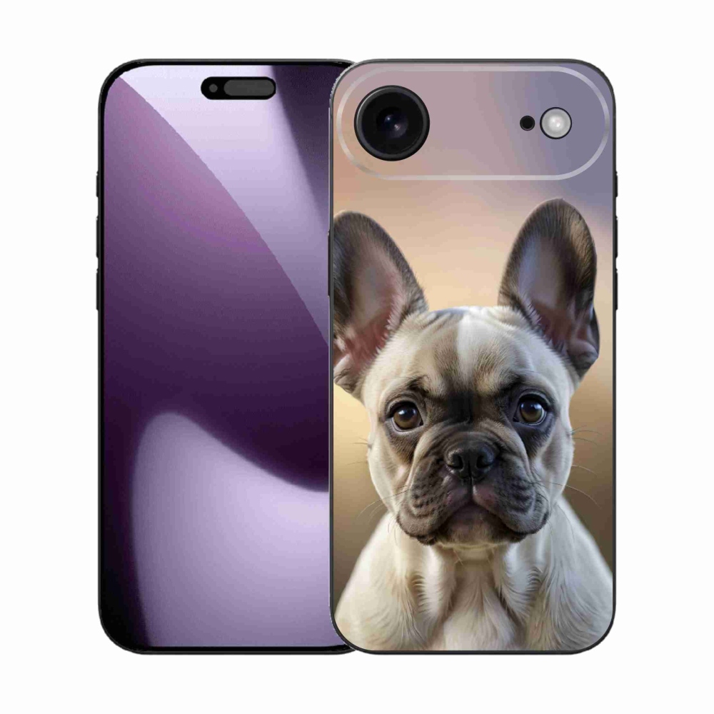 Gélový kryt mmCase na iPhone 17 Air - roztomilý francúzsky buldoček