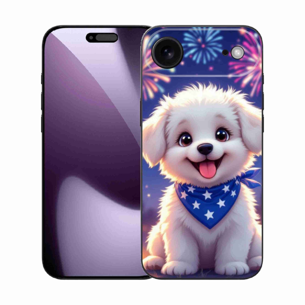 Gélový kryt mmCase na iPhone 17 Air - slávnostné šteňa