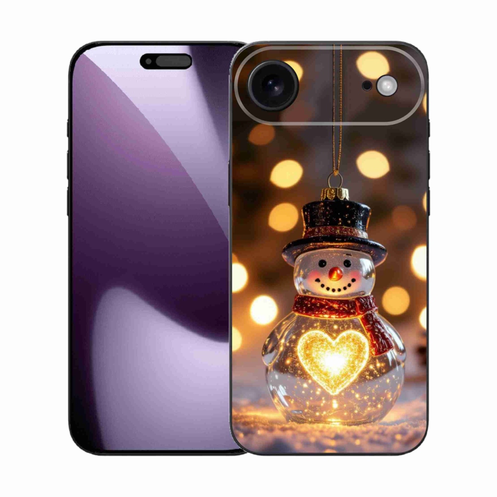 Gélový kryt mmCase na iPhone 17 Air - svietiaci vianočný snehuliak