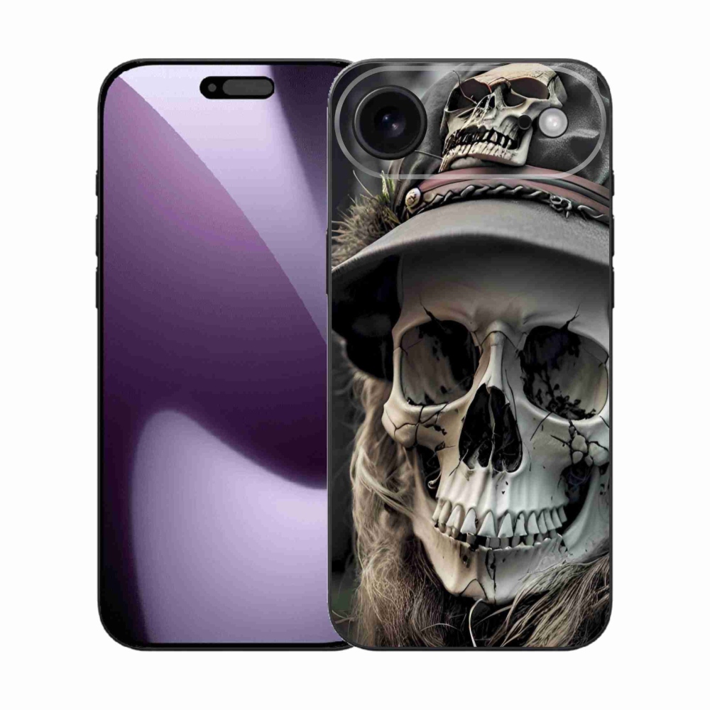 Gélový kryt mmCase na iPhone 17 Air - temná lebka