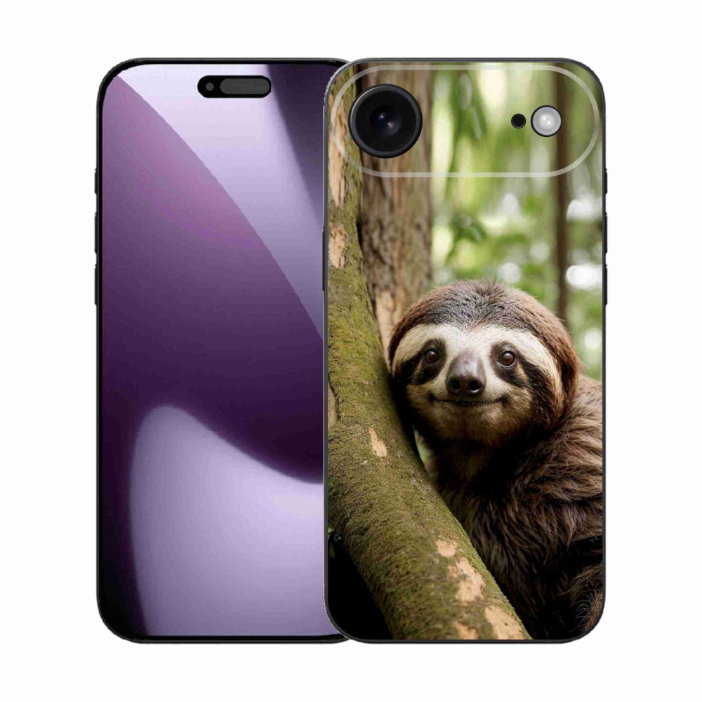 Gélový kryt mmCase na iPhone 17 Air - usmievavý leňochod