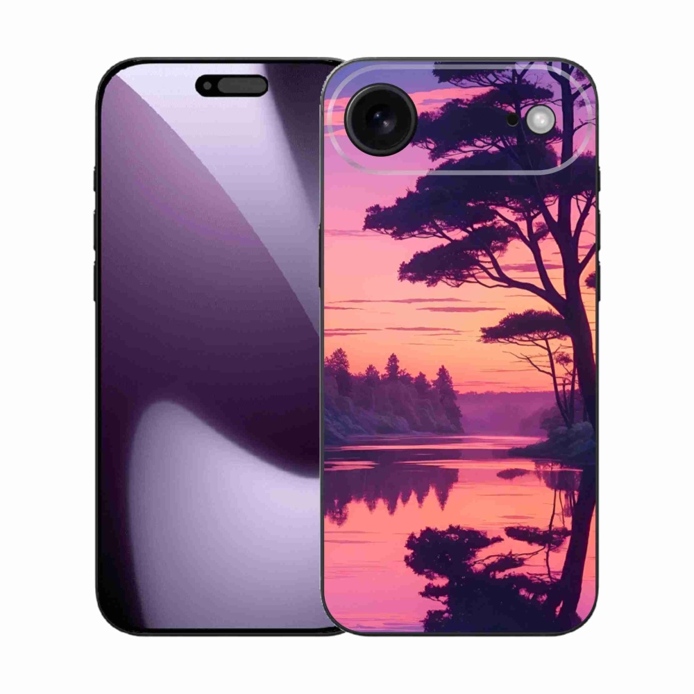 Gélový kryt mmCase na iPhone 17 Air - západ slnka nad jazerom