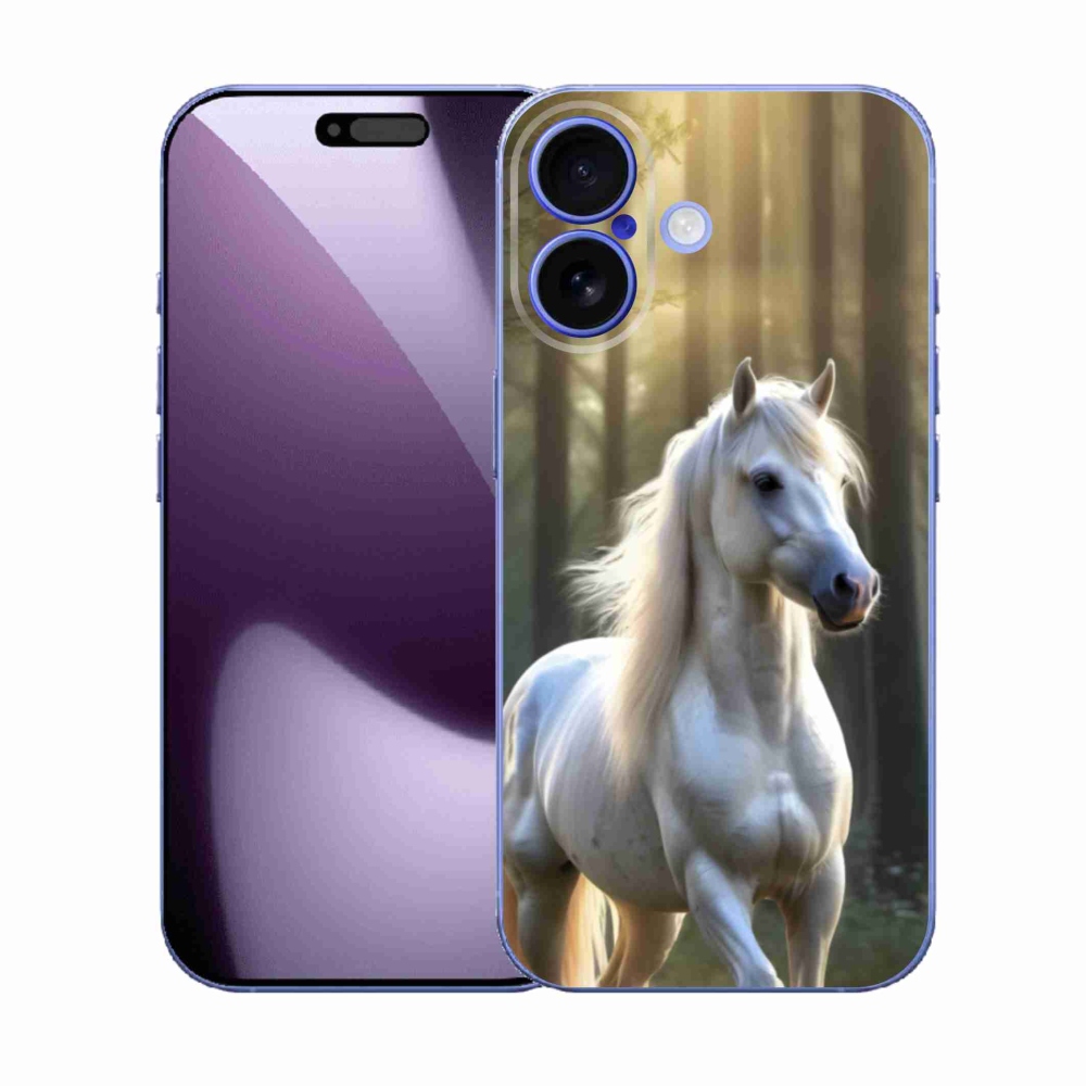 Gélový kryt mmCase na iPhone 17 - biely kôň 3