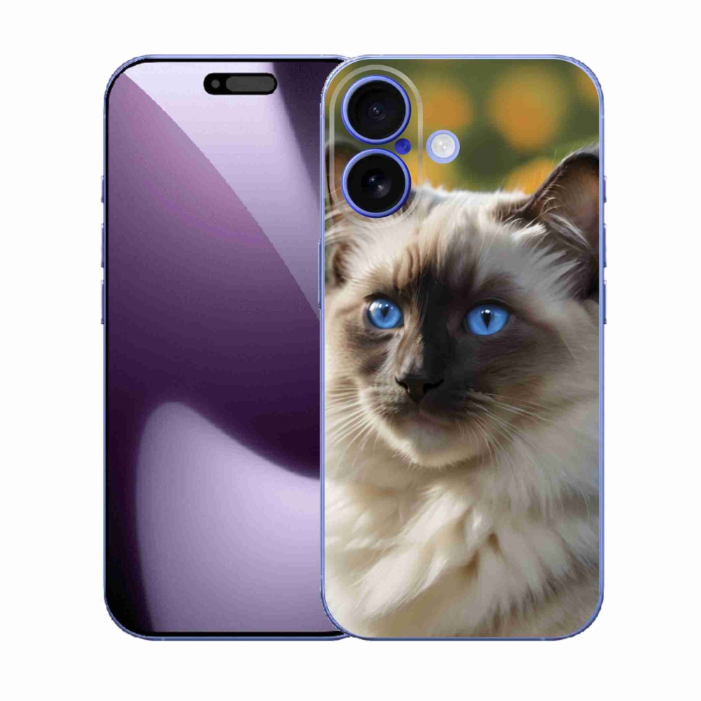 Gélový kryt mmCase na iPhone 17 - biely ragdoll