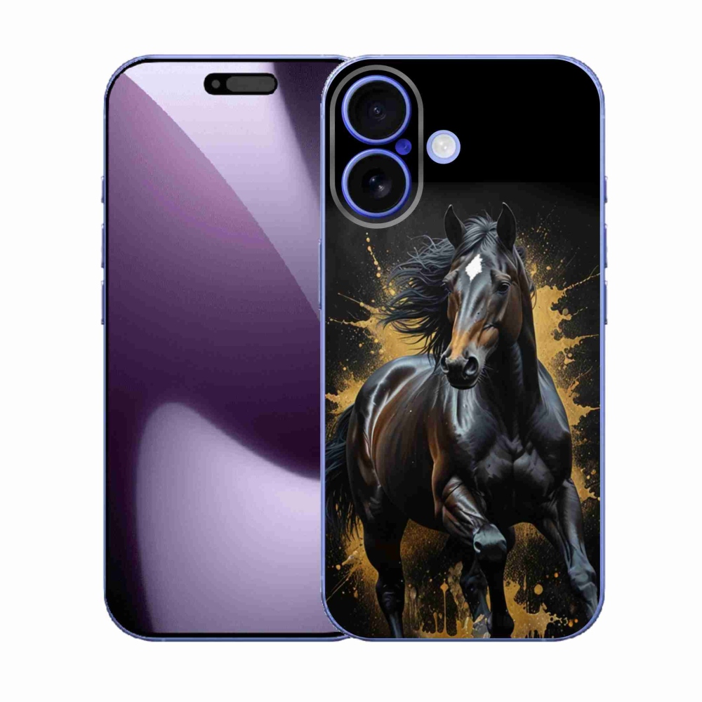 Gélový kryt mmCase na iPhone 17 - elegantný čierny žrebec
