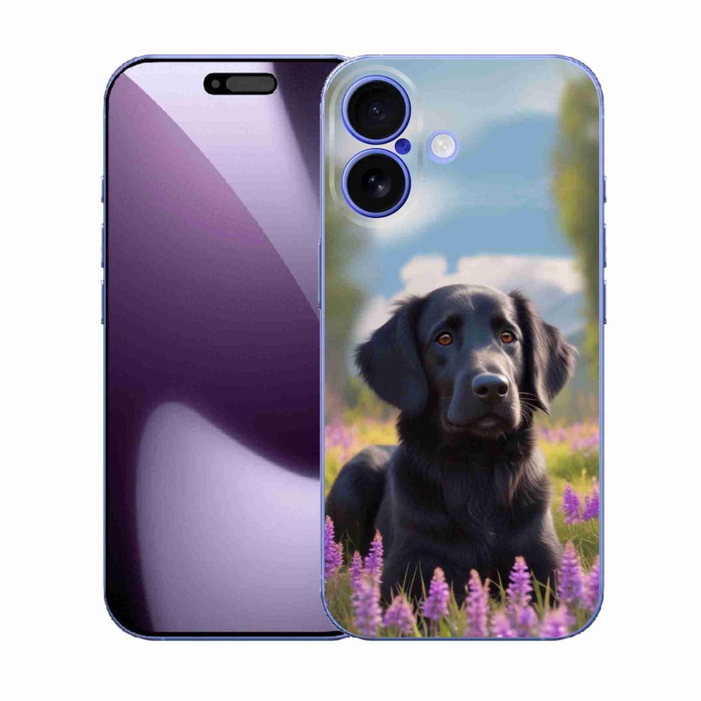 Gélový kryt mmCase na iPhone 17 - elegantný čierny retriever